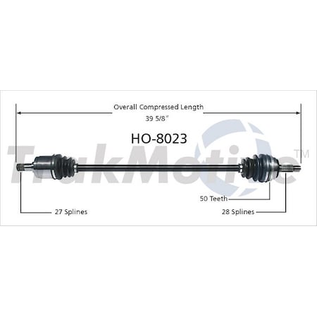 Surtrack Axle Cv Axle Shaft, Ho-8023 HO-8023